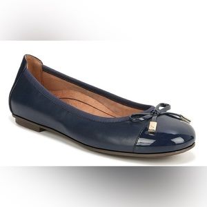 Navy Blue Leather Vionic Ballet Flats - 11